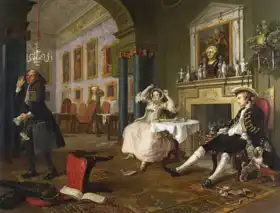 Hogarth, William: Manželství A la Mode č. 2 - hlava na hlavě