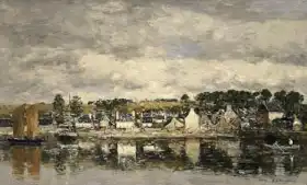 Boudin, Eugene Louis: Ves u řeky