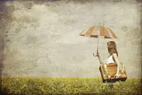 Neznámý: Deštník a kufr