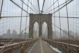 Neznámý: Brooklyn Bridge v zimě, New York City
