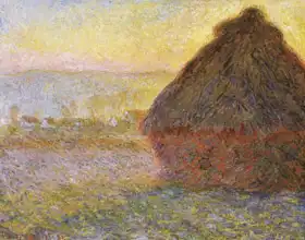 Monet, Claude: Seník při západu slunce