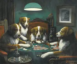 Coolidge, Cassius Marcellus: Poker Game (Psi hrající poker)