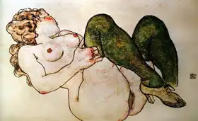 Schiele, Egon: Nudo femminile