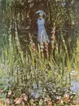Monet, Claude: Monetova žena v zahradě v Giverny