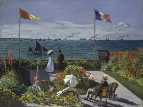 Monet, Claude: Terasa v Sainte-Adresse
