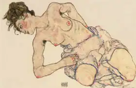 Schiele, Egon: Kneider weiblicher halbakt