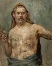 Corinth, Lovis: Autoportrét se sklenicí