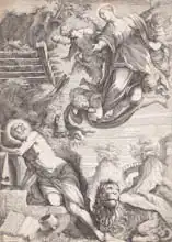 Tintoretto, Agostino Carracci: Panna Marie se zjevuje svatému Jeronýmovi