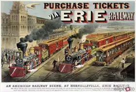 Currier, N.: The American Railway Scene at Hornellsville, Erie Railway 