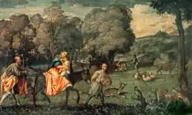 Tizian: Flight into Egypt