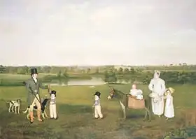 Ferneley, John: William Hetton Cooke with his Wife and Children at Worleston Rookery, Chester