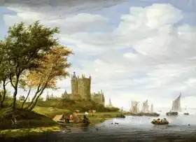 Ruisdael, Jacob: River Estuary with a castle