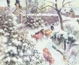 Pissarro, Camille: Effet de Neige a Montfoucault