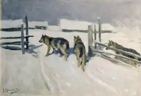 Stepanov, Alexei Steipanovitch: Wolfs, Winter Night