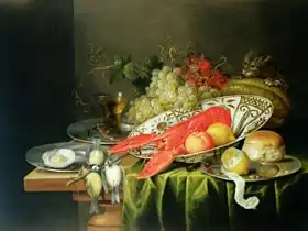 Gherwen, Reynier van: Still Life of Oysters and Lobsters