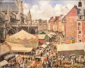 Pissarro, Camille: Fair in Dieppe, Sunny Morning
