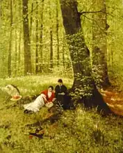 Weichberger, Eduard: Reading in the Woods