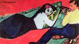 Kirchner, Ernst Ludwig: Recumbent Woman