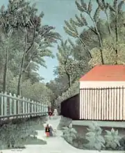 Rousseau, Henri: Landscape in Montsouris Park with five figures