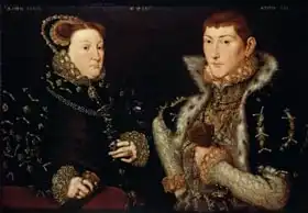 Eworth or Ewoutsz, Hans: Lady Mary Nevill and her son Gregory Fiennes