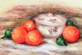 Renoir, Auguste: Still life with a covered dish and Oranges
