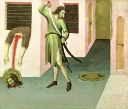 Pietro, Sano di, also Ansano di Pietro di Mencio: Beheading of St. John the Baptist (tempera) on panel