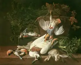 Galle, Hieronymus (st.): Still of Game and Vegetables