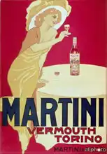 Neznámý: Poster advertising Martini Vermouth, Torino