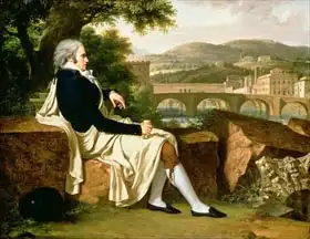 Fabre, Francois Xavier: Allen Smith seated Above the River Arno, contemplating Florence