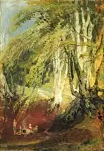 Turner, William: Beech Wood with Gypsies Seated Round a Campfire