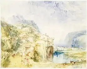 Turner, William: No.0584 Brunnen, with Lake Lucerne in the distance