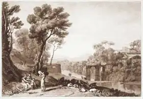 Turner, William: F.3.I The Woman and the Tambourine, from the Liber Studiorum