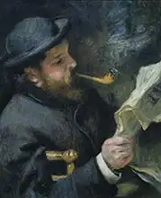 Renoir, Auguste: Claude Monet čtoucí noviny