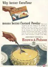 Neznámý: Brown and Polson custard powder, illustration from Woman and Home