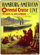 Neznámý: Oriental Cruise, poster advertising the Hamburg American Line