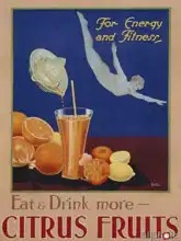 Neznámý: For Energy and Fitness, Eat and Drink more Citrus Fruits, health poster