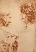 Vinci, Leonardo: Two Heads in Profile