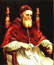 Tizian: Pope Julius II (1443-1513) after a painting by Raphael