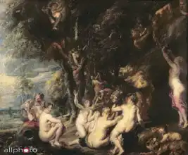 Rubens, Peter Paul: Nympfy a Satyr