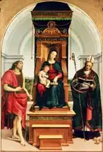 Raphael: Madonna and Child with St. John the Baptist and St. Nicholas of Bari