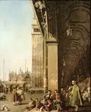Canaletto, Giovanni: Venice: Piazza di San Marco and the Colonnade of the Procuratie Nuove