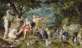 Brueghel, Jan (st.): Diana a její Nemfy chystající se na lov
