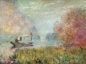 Monet, Claude: Ateliér na vodě na Seině