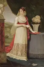 Gros, Antoine-Jean: Josephine Tasher de la Pagerie (1763-1814) Empress of the French, gazing at a bust of her son Eugene de Beauharnais