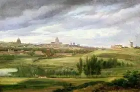 Langlace, Jean Baptiste Gabriel: View of Paris from Butte aux Cailles, Gentilly