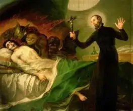 Goya, Francisco: St. Francis Borgia (1510-72) Helping a Dying Impenitent