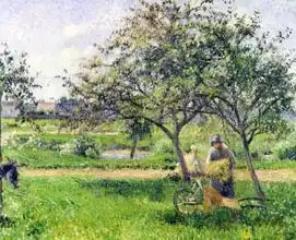 Pissarro, Camille: Wheelbarrow, Orchard