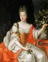Francouzská škola (17. století): Portrait of Louise-Francoise de Bourbon (1673-1743) late 17th century