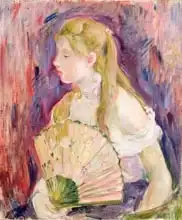 Morisot, Berthe: Young Girl with a Fan