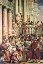 Veronese, Paolo: Marriage Feast at Cana, detail of the left hand side